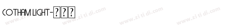 Cotham light字体转换